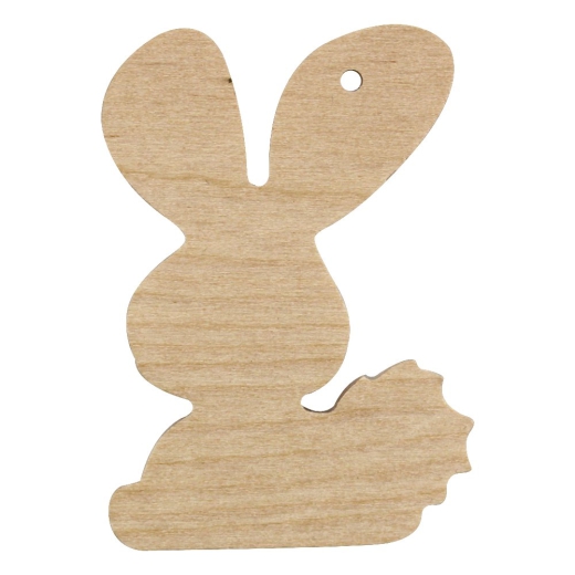 Wooden pendant bunny