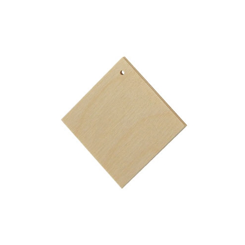 Drewniany element biżuterii kwadrat 3x3