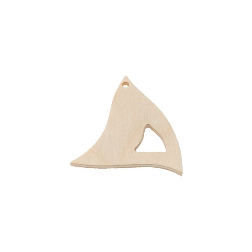 Triangle wooden jewelery element 41x40