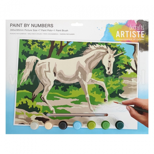 Artiste large painting set by numbers - unicorn
