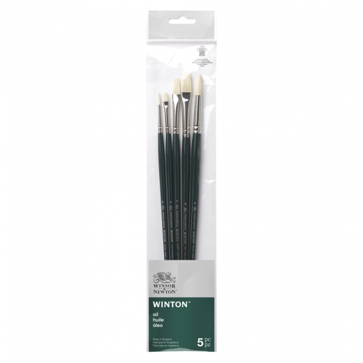 Winsor & Newton winton set of 5 long handle brushes