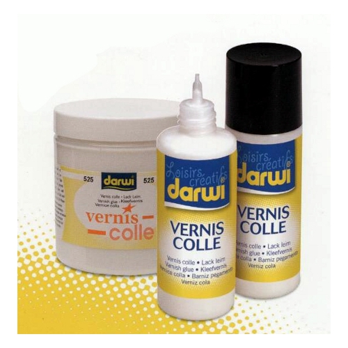 Darwi glue with varnish for decoupage