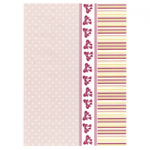 Decoupage paper soft A4 ITD S013 bow dots