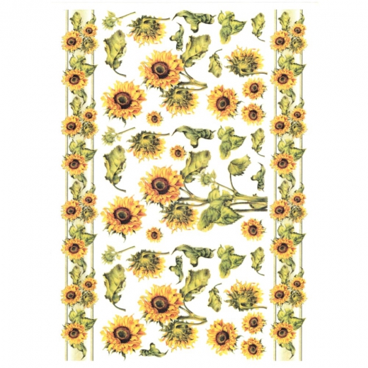 Decoupage paper soft A4 ITD S025 sunflowers