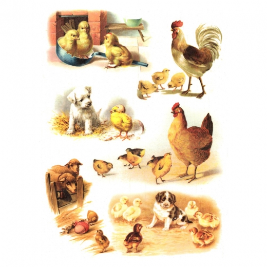 Rice decoupage paper A4 ITD R472 easter animals