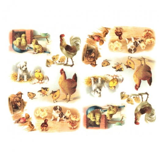 Rice decoupage paper A4 ITD R473 easter animals