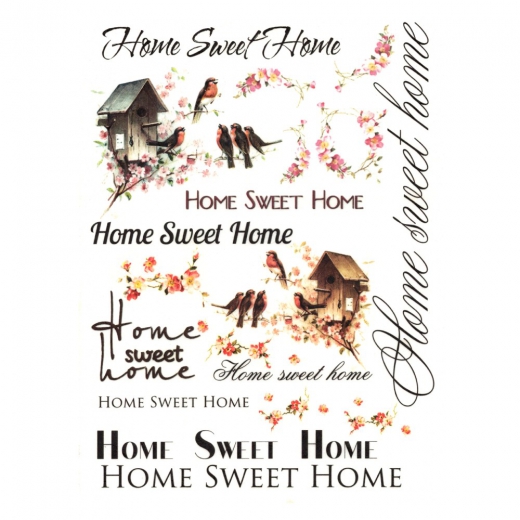 Rice decoupage paper sweet home A4 ITD R494
