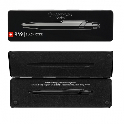 CarandAche 849 roller ballpoint pen in a black case