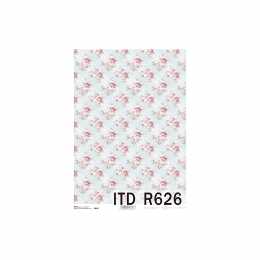 Papier ryżowy do decoupage A4 ITD R626 róże