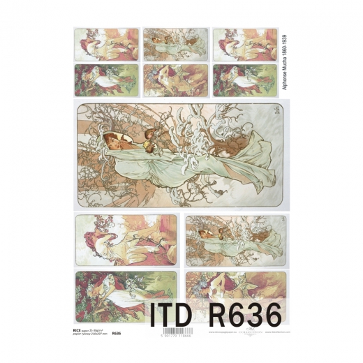 Rice decoupage paper A4 ITD R636