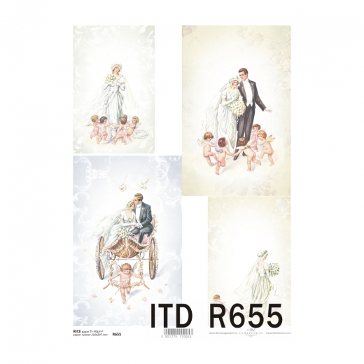 Rice decoupage paper A4 ITD R654