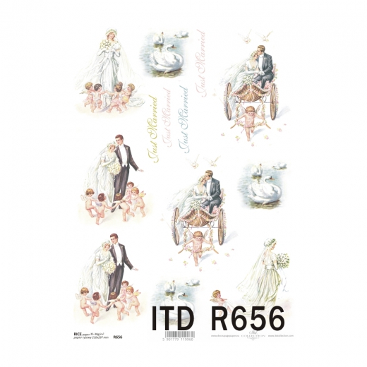 Rice decoupage paper A4 ITD R656