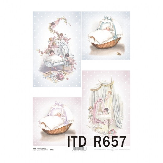 Rice decoupage paper A4 ITD R657