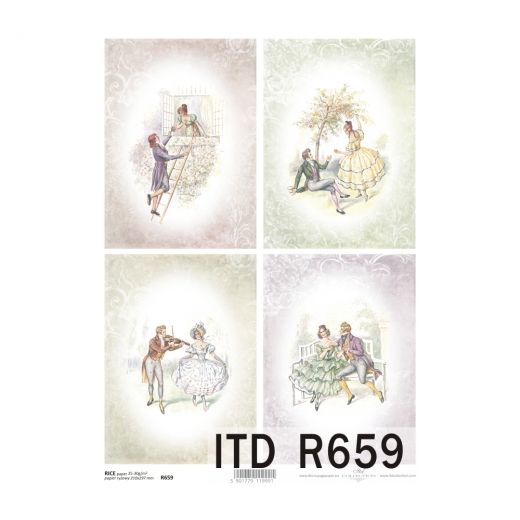 Rice decoupage paper A4 ITD R659