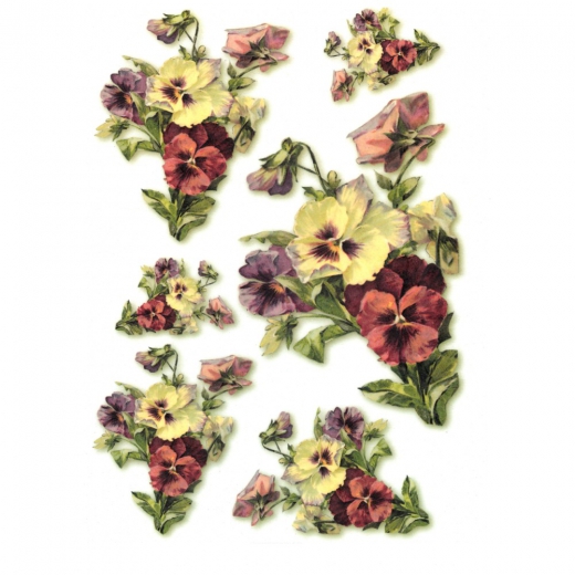 Rice paper for decoupage flowers A4 ITD R164