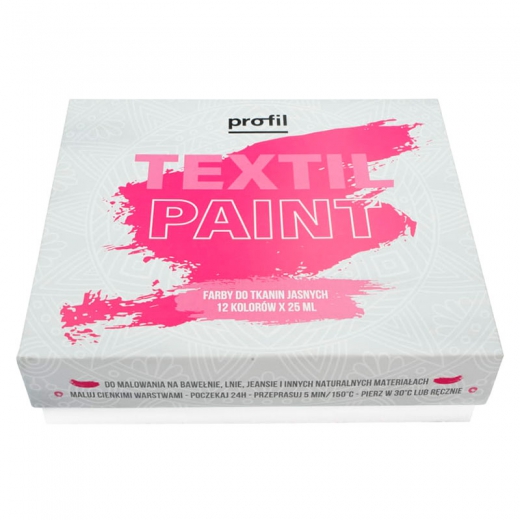 Profil textil paint zestaw farb do jasnych tkanin 12x25ml