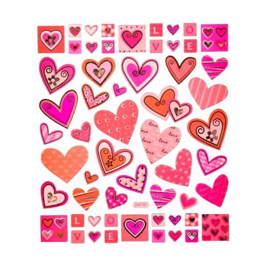 DP Craft heart stickers 57 pieces