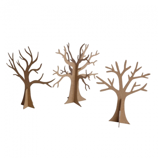 Happy Color zestaw kształtów tekturowych 3D trees 3 szt 18 i 20 cm