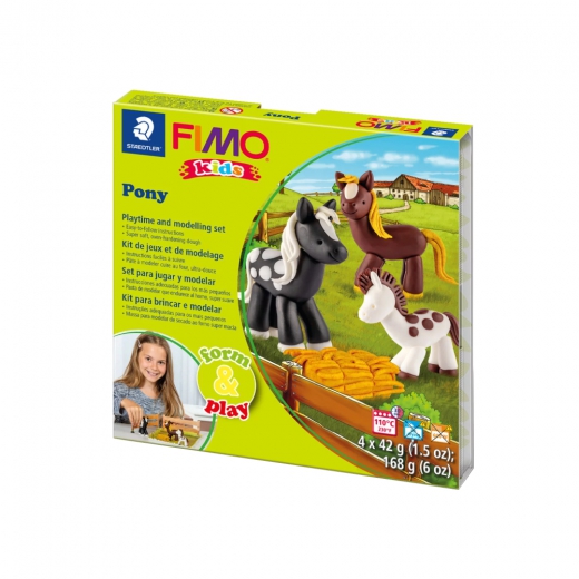 Fimo kids kucyki form&play zestaw modelin 4x42g