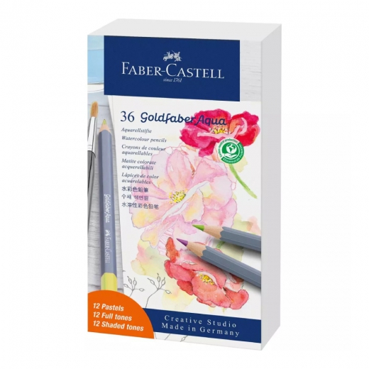 Faber-Castell watercolor pencils goldfaber aqua pastel 36 colors