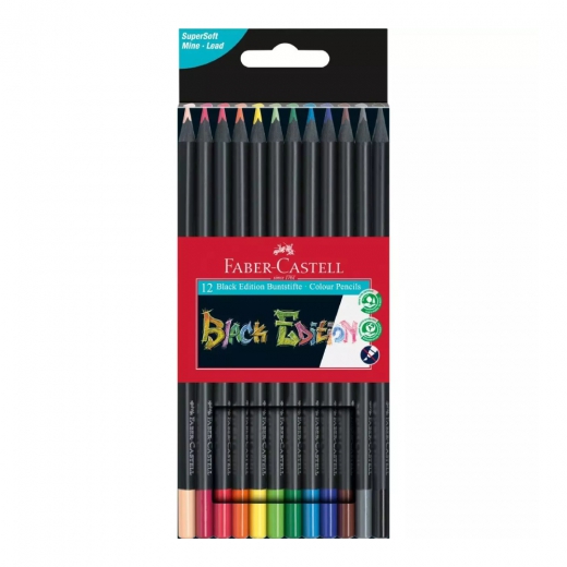 Faber-Castell black edition set of 12 crayons