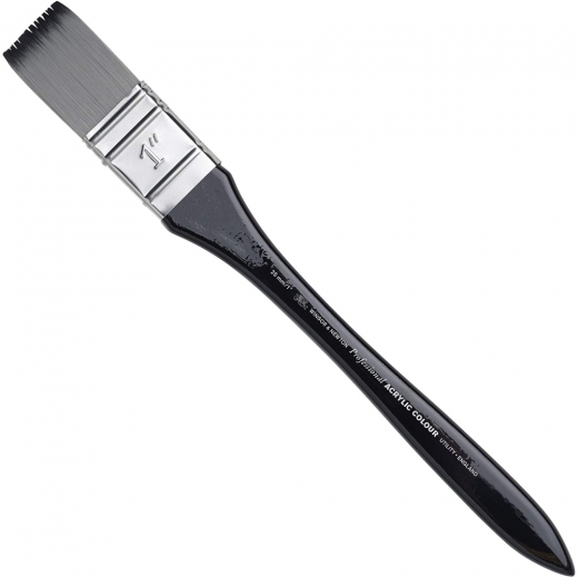 Winsor & Newton brushes artists acrylic synthetic flat short handle