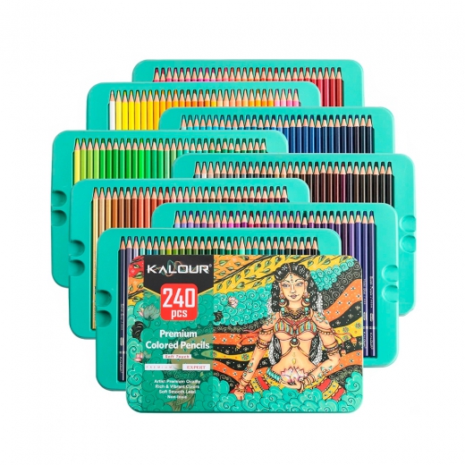 Kalor premium colored pencils expert soft touch set of 240 artistic crayons