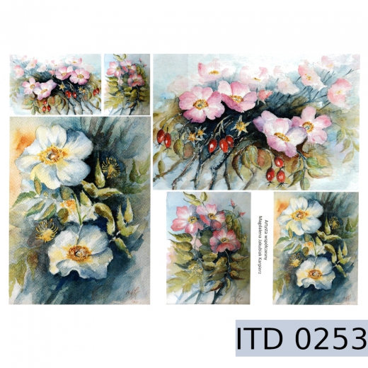Decoupage paper flowers 996-0253 / A3