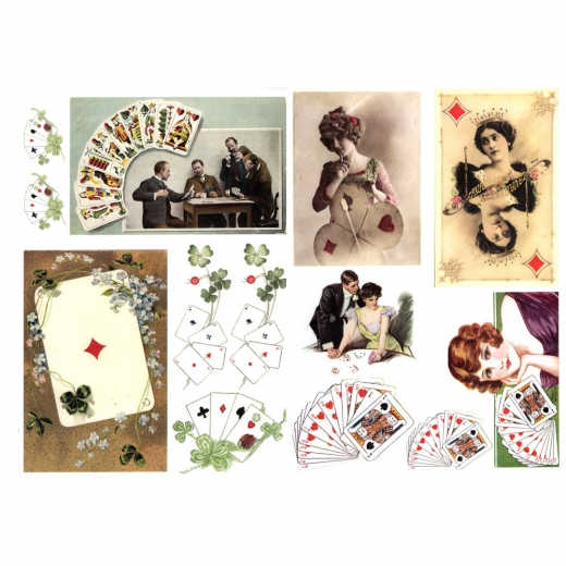 Decoupage paper cards A3 ITD 0438