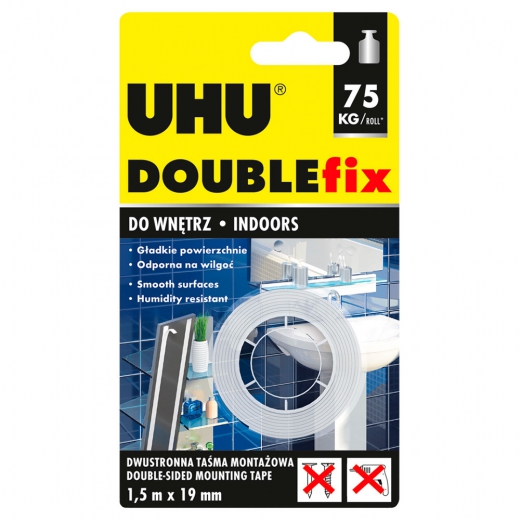 UHU doublefix taśma montażowa 1,5m x 19mm
