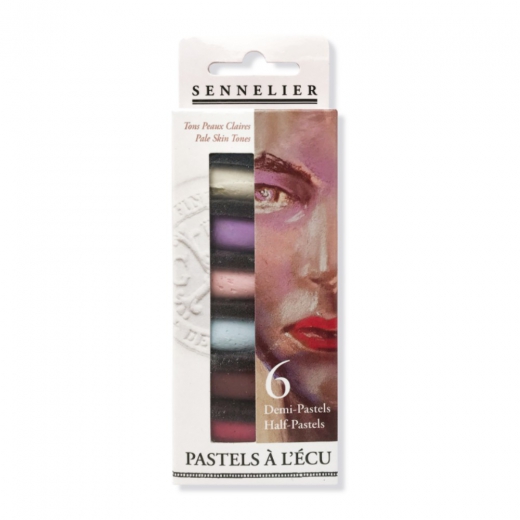 Sennelier pale skin tones zestaw 6 suchych pasteli połówki sztyftów