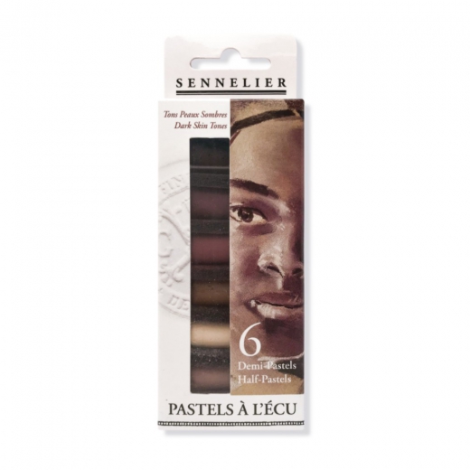 Sennelier dark skin tones set 6 soft pastels