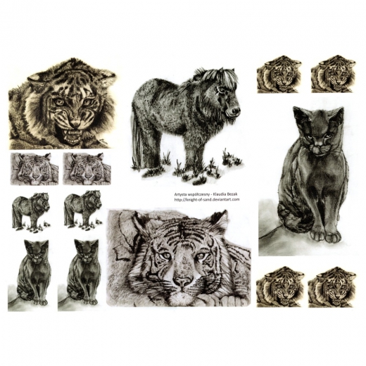 Decoupage paper A3 ITD 0268 animals