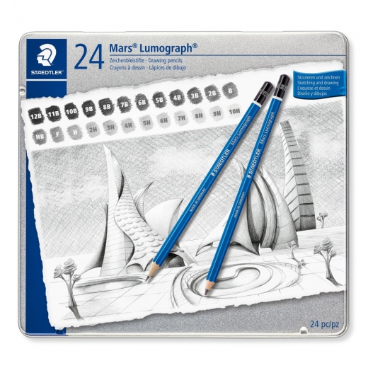 Staedtler mars lumograph 24 pencils set