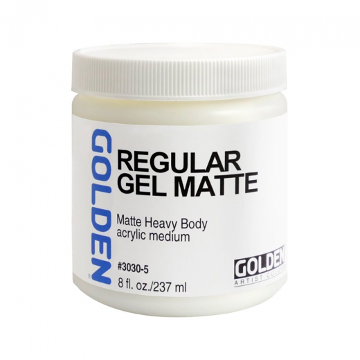 Golden regular gel matte acrylic medium 237ml