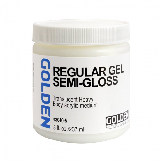 Golden regular gel semi-gloss satin medium acrylic 237ml