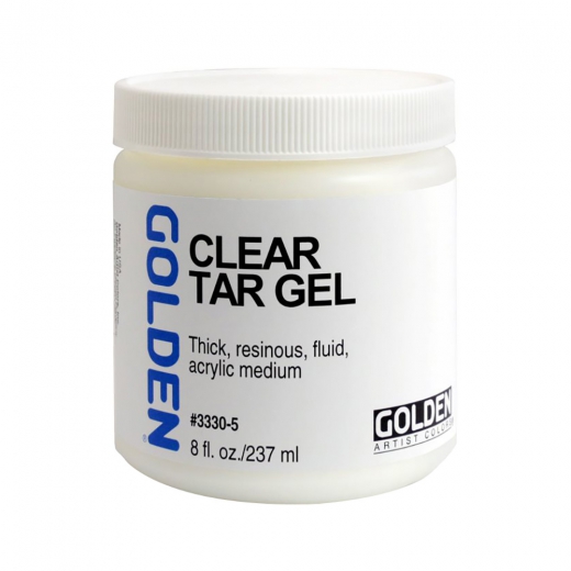 Golden clear tar gel painting medium 237ml