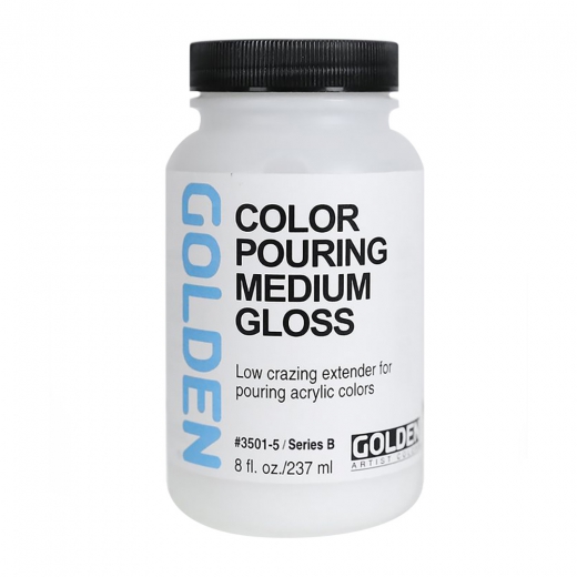Golden color pouring medium gloss medium for acrylic paints