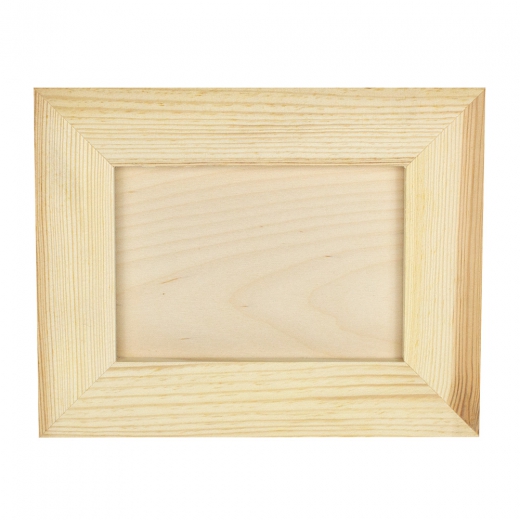 Drewniany obrazek w ramce surowy mały 18x23cm