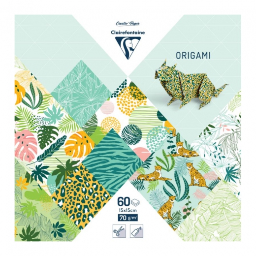 Clairefontaine origami exotic freshness 15x15cm 70g 60 sheets
