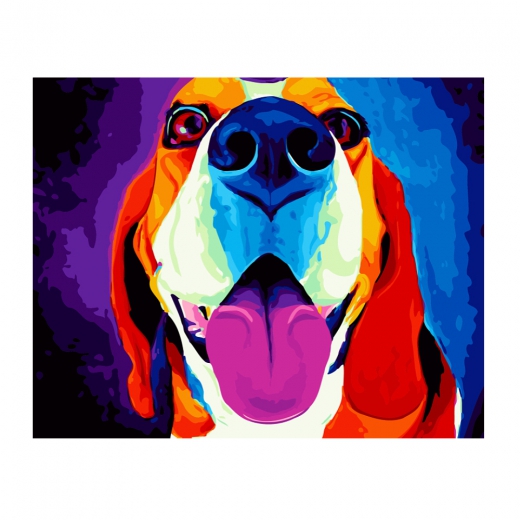 Brushme painting by numbers 40x50cm colorful dog