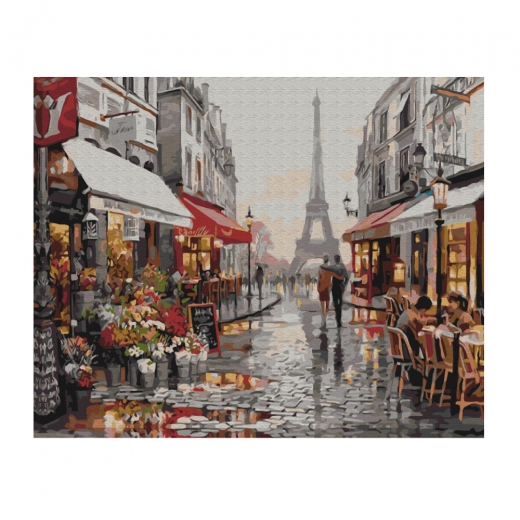 Brushme painting by numbers 40x50cm Paris after rain