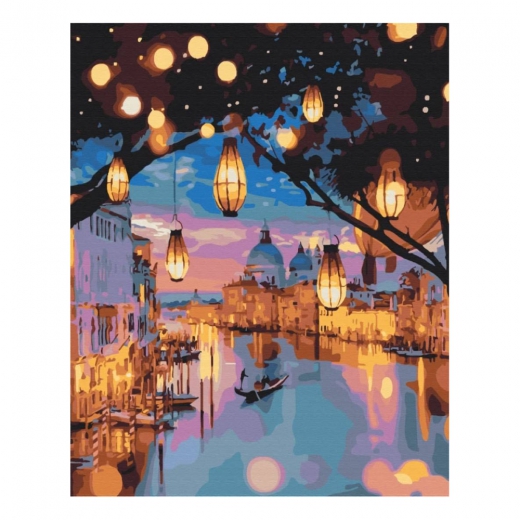 Brushme painting by numbers 40x50cm night lights of Venice
