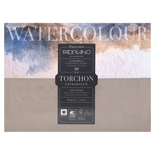 Fabriano watercolor torchon block for watercolors 300g 12 sheets