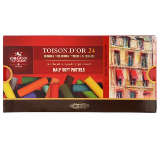 Koh-i-noor Toison Dor pastele suche połówki 24 kolorów
