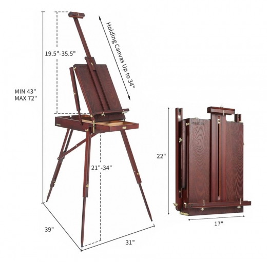Meeden portable folding outdoor easel HX-3H