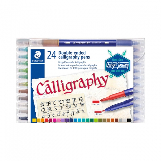 Staedtler calligraphy set of 24 double-sided pens