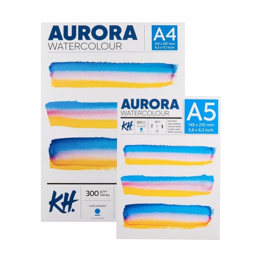 AURORA watercolour cold pressed blok drobnoziarnisty 300g 12ark