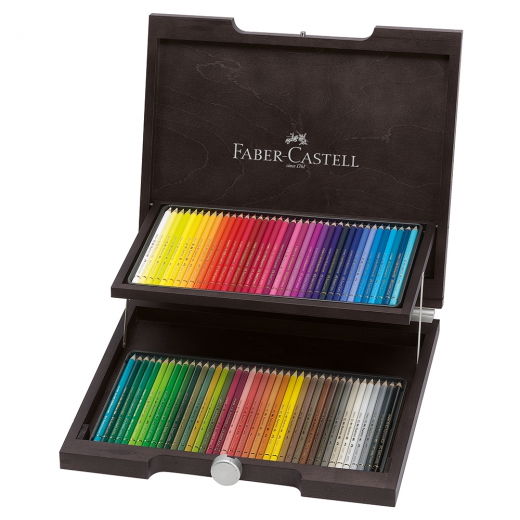 Faber-Castell polychromos zestaw 72 kredek w drewnianej kasecie