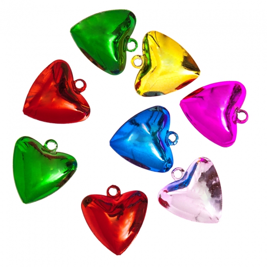 DP Craft metal bells hearts 2cm 8 pcs